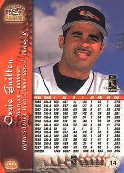 1998 Pacific Paramount - Red #14 Ozzie Guillen Back