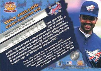 1998 Pacific - Platinum Blue #14 Tony Phillips Back