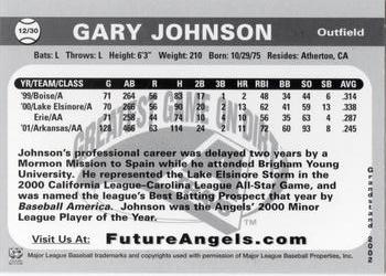 2001 Grandstand Future Angels #NNO Gary Johnson Back