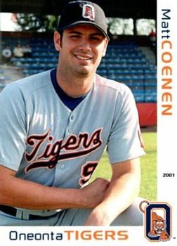 2001 Grandstand Oneonta Tigers #NNO Matt Coenen Front