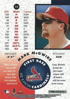 1998 Pinnacle Mint Collection - Bronze #14 Mark McGwire Back