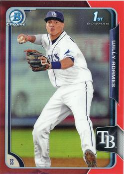 2015 Bowman - Chrome Prospects Red Refractors #BCP61 Willy Adames Front