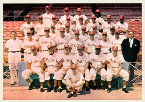 1960 Jay Publishing 5x7 Color Team Photo Philadelphia Phillies #NNO Team Photo Front