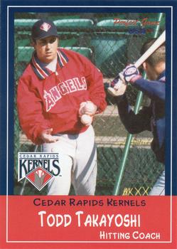 2002 Perfect Game Cedar Rapids Kernels #28 Todd Takayoshi Front