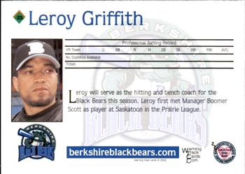 2002 Warning Track Berkshire Black Bears #25 Leroy Griffith Back