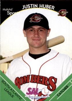 2002 MultiAd South Atlantic League Top Prospects #18 Justin Huber Front
