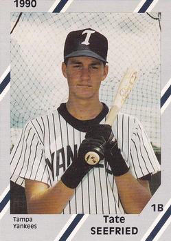 1990 Diamond Cards Tampa Yankees #22 Tate Seefried Front