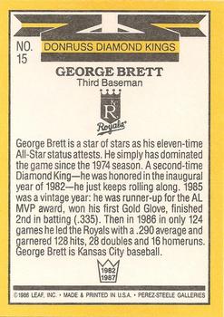 1987 Donruss #15 George Brett Back