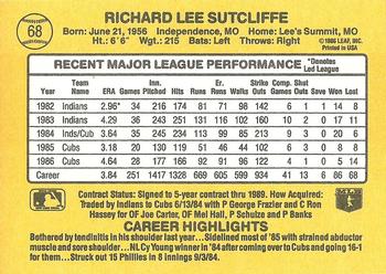 1987 Donruss #68 Rick Sutcliffe Back