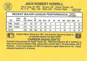 1987 Donruss #305 Jack Howell Back