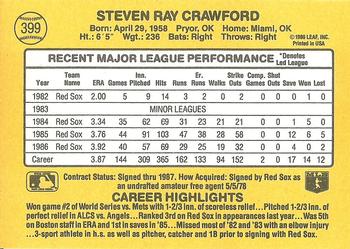 1987 Donruss #399 Steve Crawford Back
