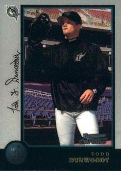 1998 Bowman Chrome #189 Todd Dunwoody Front