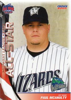 2003 Choice Midwest League All-Stars #19 Paul McAnulty Front