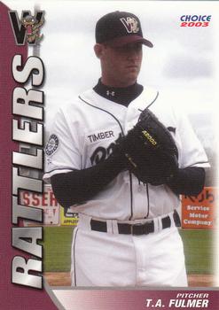 2003 Choice Wisconsin Timber Rattlers #08 T.A. Fulmer Front
