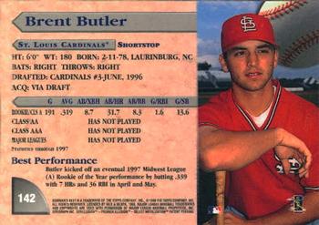 1998 Bowman's Best #142 Brent Butler Back