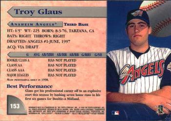 1998 Bowman's Best #153 Troy Glaus Back