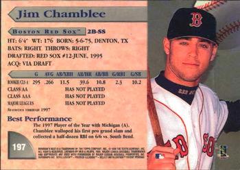 1998 Bowman's Best #197 Jim Chamblee Back