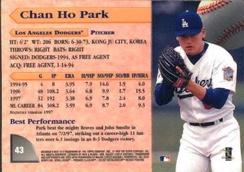 1998 Bowman's Best #43 Chan Ho Park Back