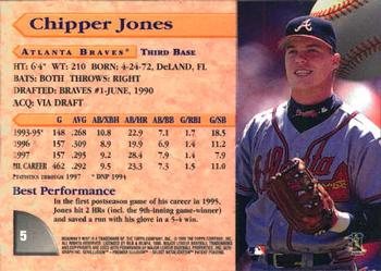 1998 Bowman's Best #5 Chipper Jones Back