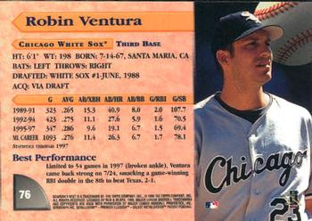1998 Bowman's Best #76 Robin Ventura Back