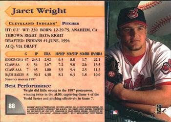1998 Bowman's Best #88 Jaret Wright Back