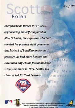 1998 Pinnacle Plus - Lasting Memories #6 Scott Rolen Back