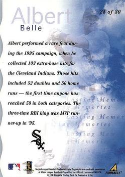1998 Pinnacle Plus - Lasting Memories #25 Albert Belle Back