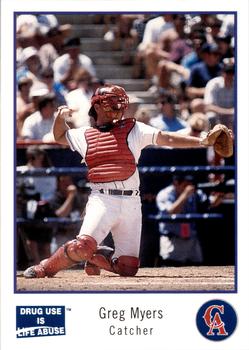 1993 California Angels Police #18 Greg Myers Front