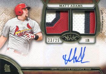 2015 Topps Tier One - Autographed Relics Dual Patch #DAR-MA Matt Adams Front