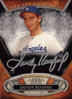 2015 Topps Tier One - Tier One Autographs Silver Ink #TOA-SK Sandy Koufax Front