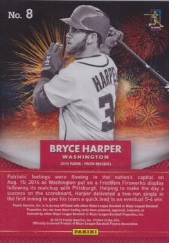 2015 Panini Prizm - Fireworks #8 Bryce Harper Back