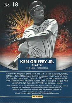 2015 Panini Prizm - Fireworks #18 Ken Griffey Jr. Back