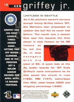 1998 Collector's Choice #10 Ken Griffey Jr. Back