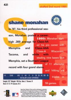 1998 Collector's Choice #431 Shane Monahan Back