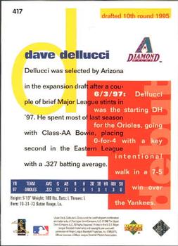 1998 Collector's Choice #417 Dave Dellucci Back