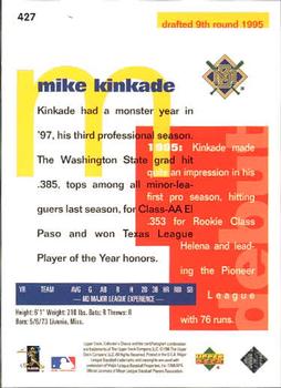 1998 Collector's Choice #427 Mike Kinkade Back