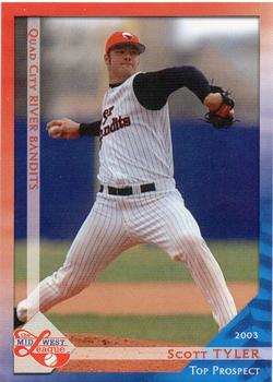 2003 Grandstand Midwest League Top Prospects #NNO Scott Tyler Front