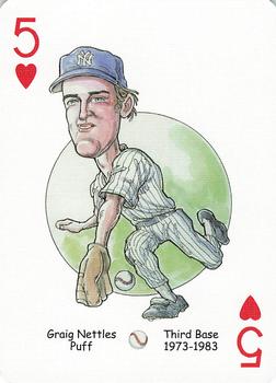 2006 Hero Decks New York Yankees Baseball Heroes Playing Cards (3rd Edition) #5♥ Graig Nettles Front