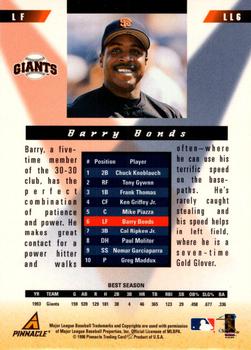 1998 Score - Loaded Lineup #LL6 Barry Bonds Back