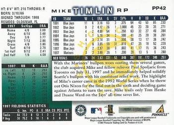 1998 Score - Showcase Series #PP42 Mike Timlin Back