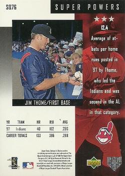1998 Collector's Choice - StarQuest #SQ76 Jim Thome Back