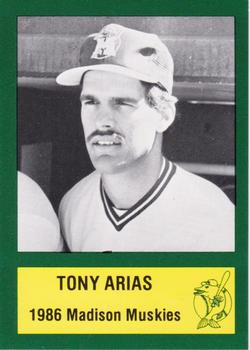 1986 Madison Muskies #2 Tony Arias Front