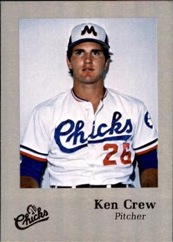1986 Time Out Sports Memphis Chicks Silver #NNO Ken Crew Front