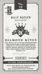 2015 Panini Diamond Kings - DK Minis #15 Billy Butler Back