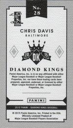 2015 Panini Diamond Kings - DK Minis #28 Chris Davis Back