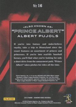 2015 Panini Diamond Kings - Also Known As #16 Albert Pujols Back