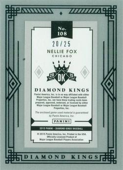 2015 Panini Diamond Kings - DK Minis Materials Framed #108 Nellie Fox Back