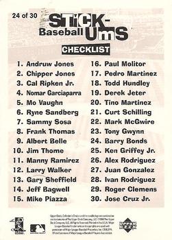 1998 Collector's Choice - Stick-Ums #24 Barry Bonds Back