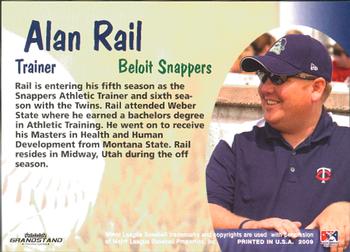 2009 Grandstand Beloit Snappers #NNO Alan Rail Back