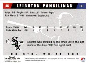 2009 Grandstand Bristol White Sox #NNO Leighton Pangilinan Back